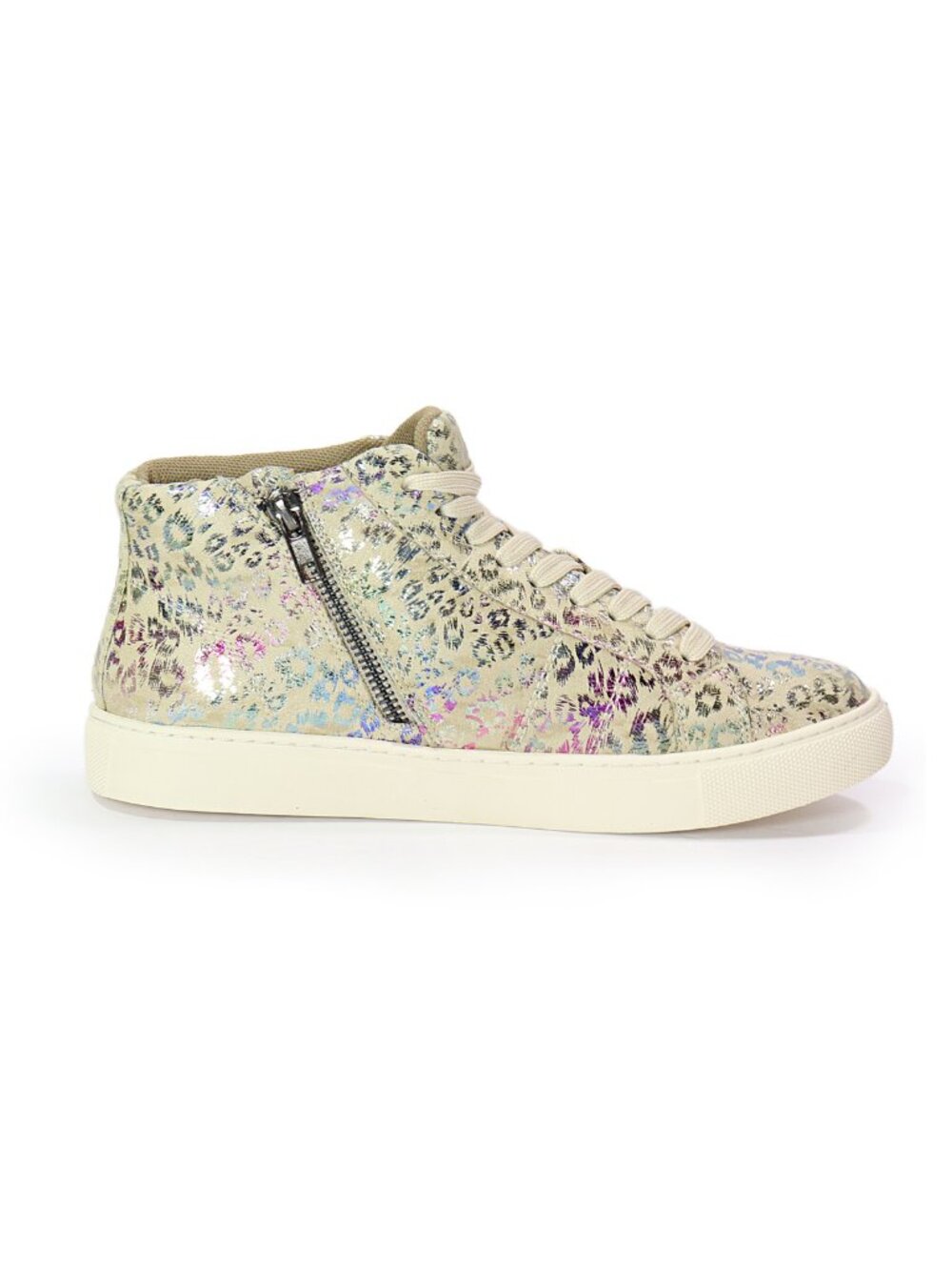 Corkys Cream Metallic Leopard-Print High-Top Sneakers - Picture 4 of 8